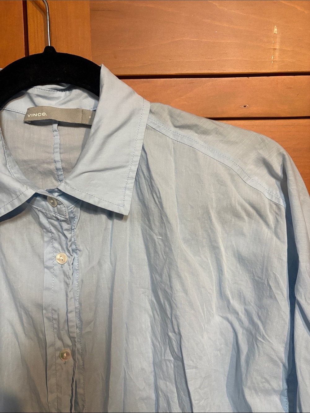 Vince Pale Blue Button-Down Shirt - Picture 3 of 8